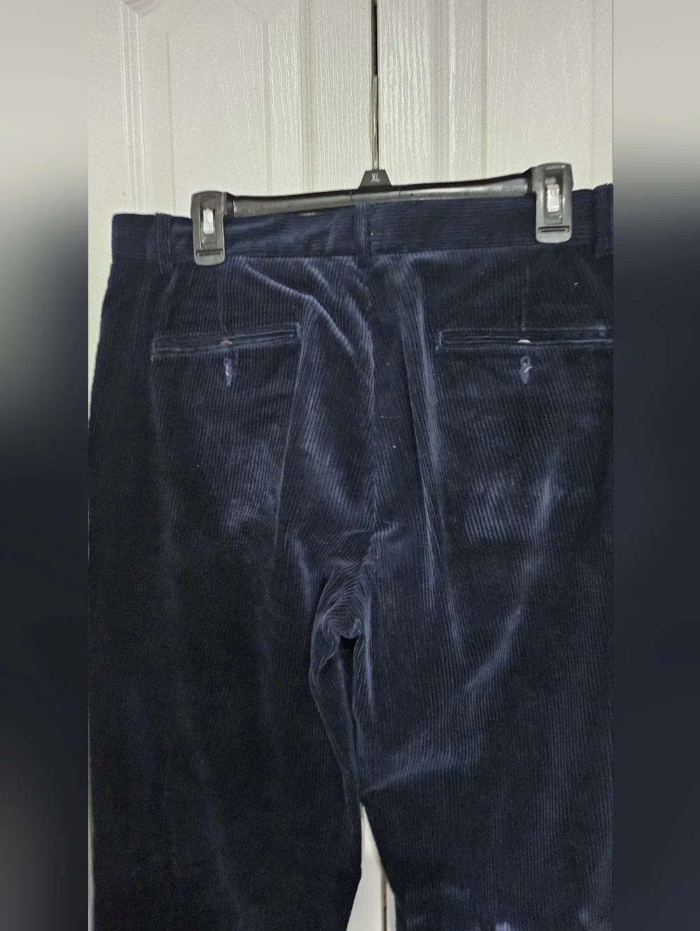 Polo Ralph Lauren Corduroy Pants Mens 33x32 Navy Preston Straight Casual.